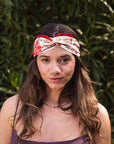 Cintillo Turbante Carmín Tribal