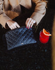 Clutch Savage Black Leather