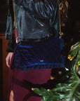 Clutch Savage Navy Velvet