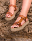 Sandalia Camel ~ Textura escamas pequeñas