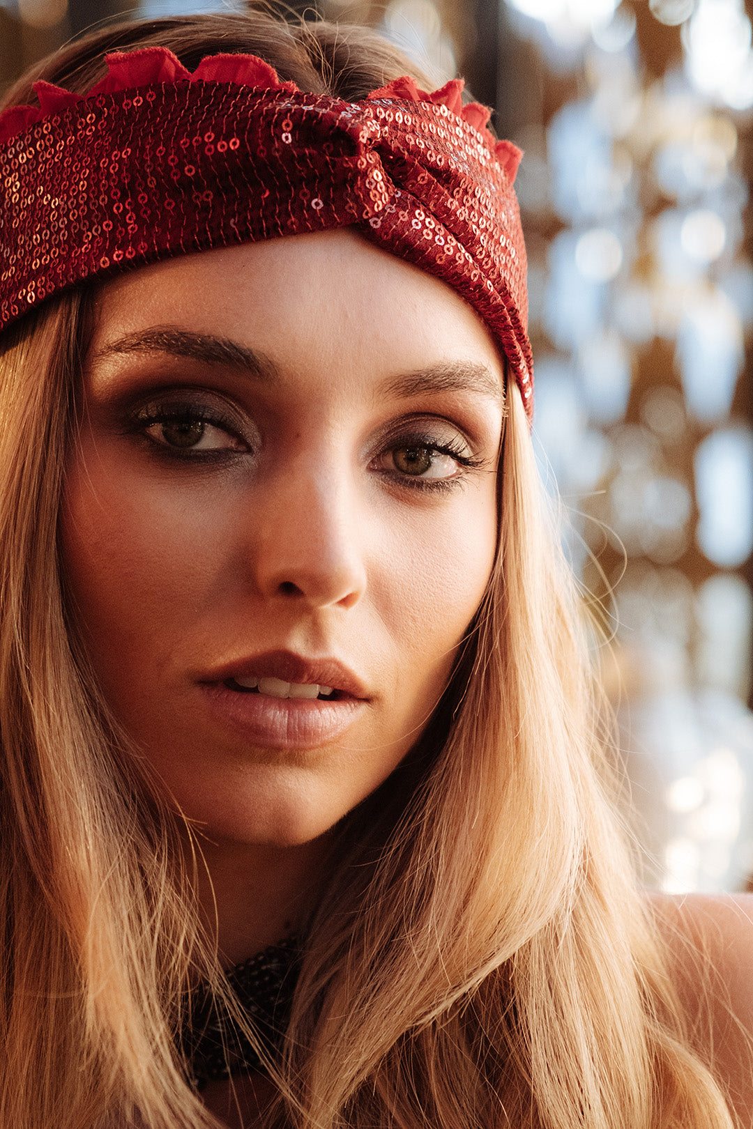 Cintillo Turbante Chic Carmín Glow