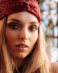 Cintillo Turbante Chic Carmín Glow