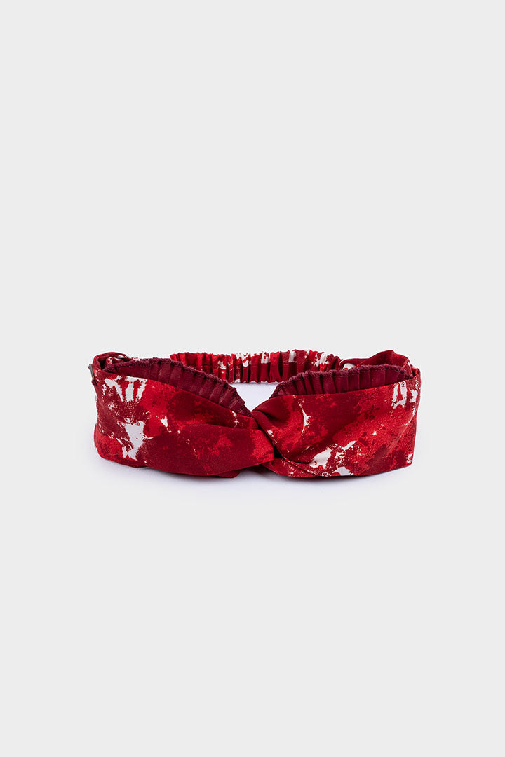 Cintillo Turbante Burdeo Acuarela