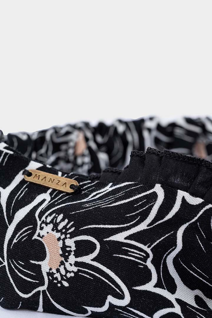 Cintillo Turbante Negro Floral
