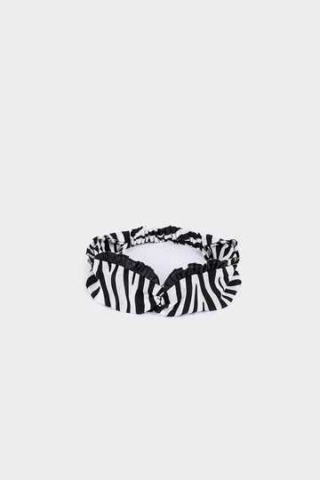 Cintillo Kid Turbante Negro Cebra