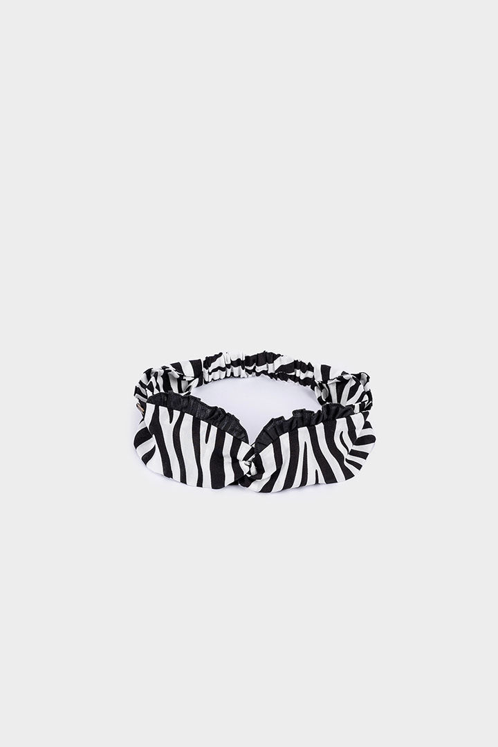 Cintillo Kid Turbante Negro Cebra