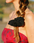 Scrunchie Negro Lino