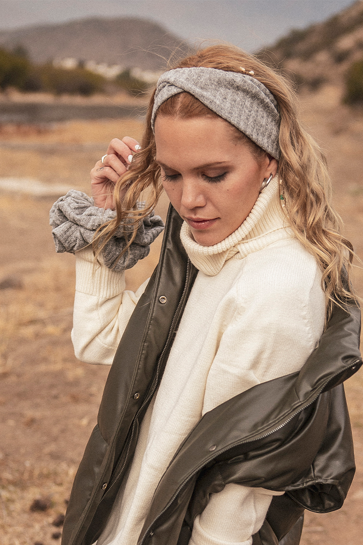 Scrunchie Basic Ceniza